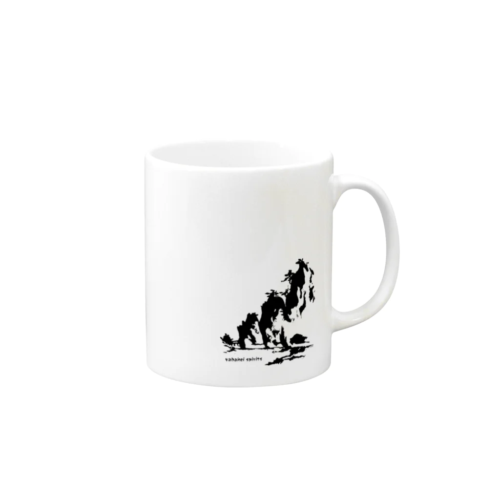 禅海茶屋 ITEMSHOPのzenkaiグッズBk Mug :right side of the handle