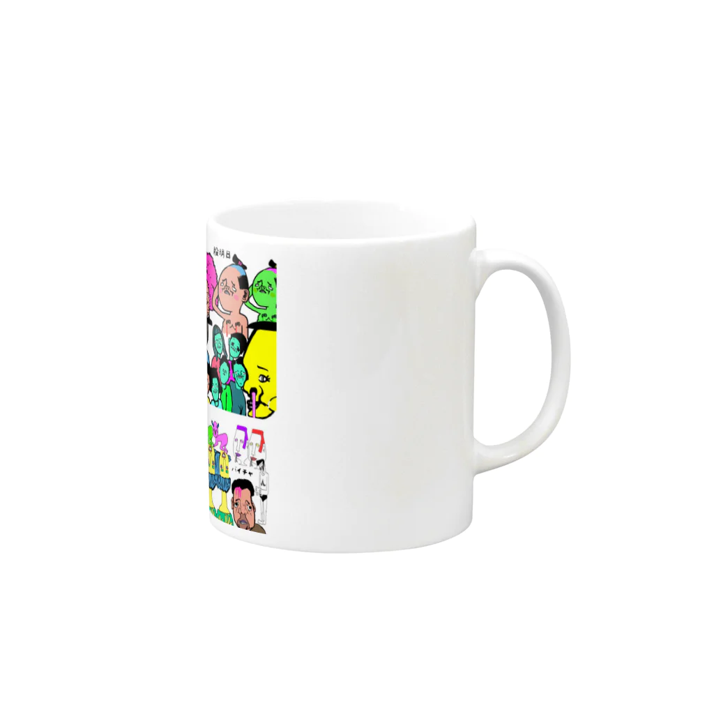 福ハナ夫（フクハナ商店）公式のドキ！福ハナだらけのグッズ大会 Mug :right side of the handle