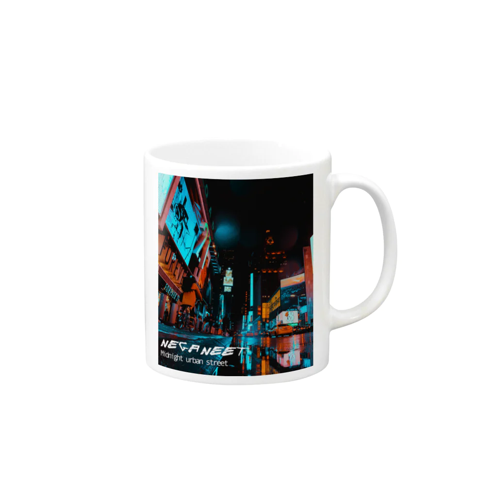 homofuturusのMidnight urban street Mug :right side of the handle