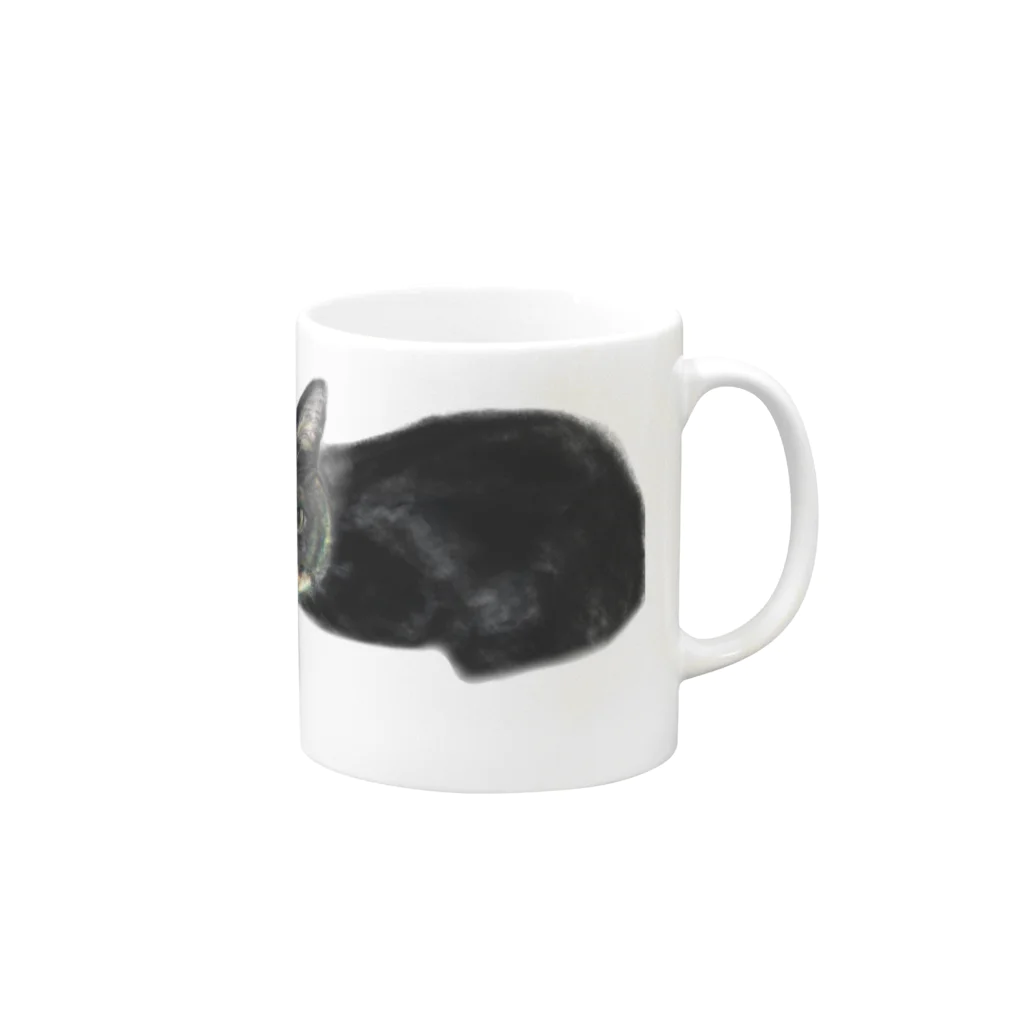 Yuki2222の猫 Mug :right side of the handle