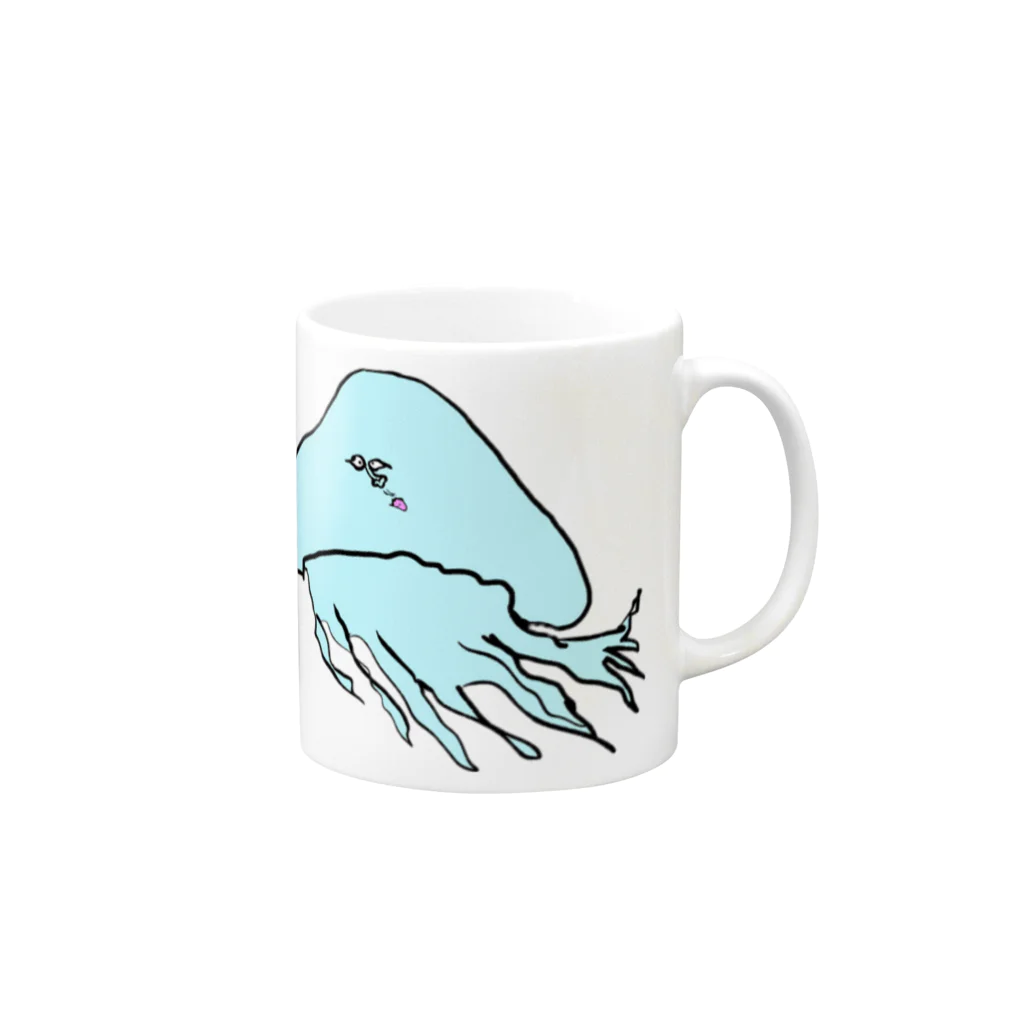 オコジョの疲労したクラゲ Mug :right side of the handle