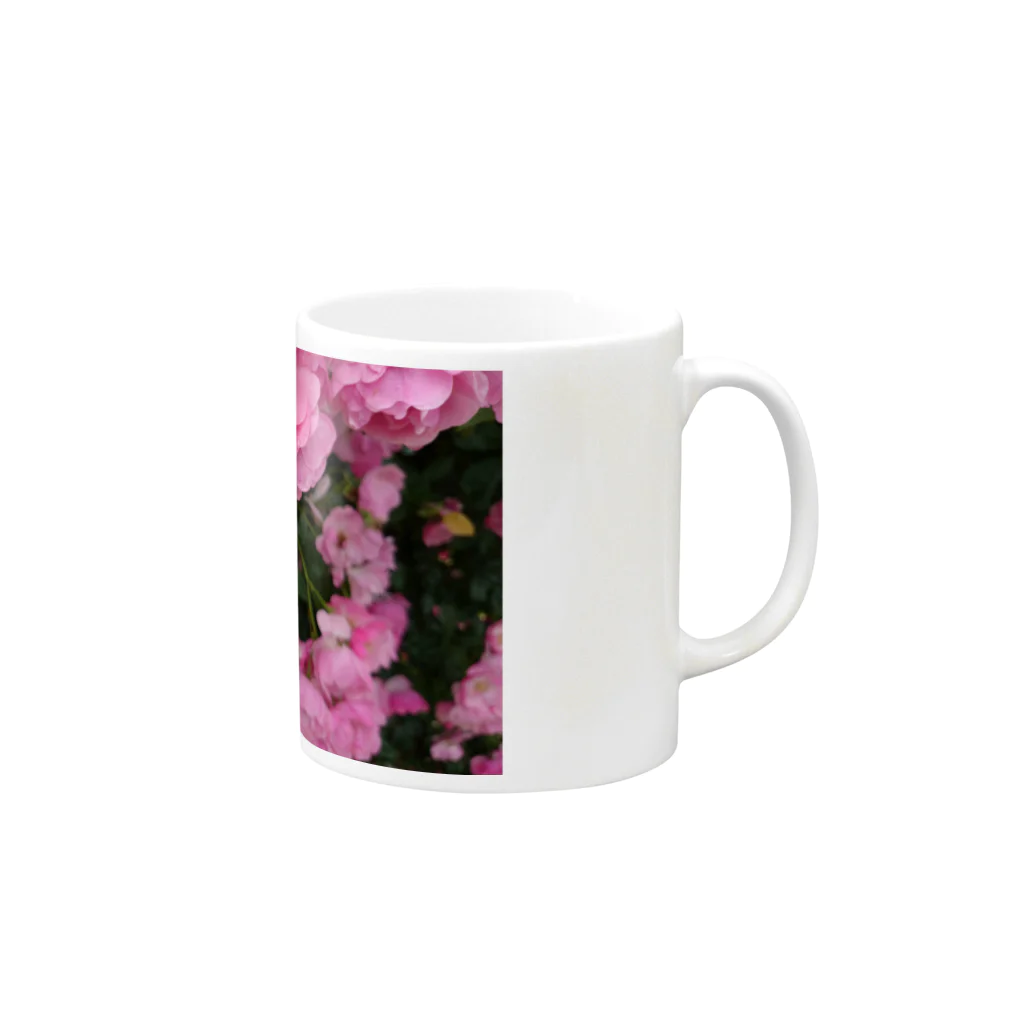 薔薇屋の群集う桃薔薇。 Mug :right side of the handle