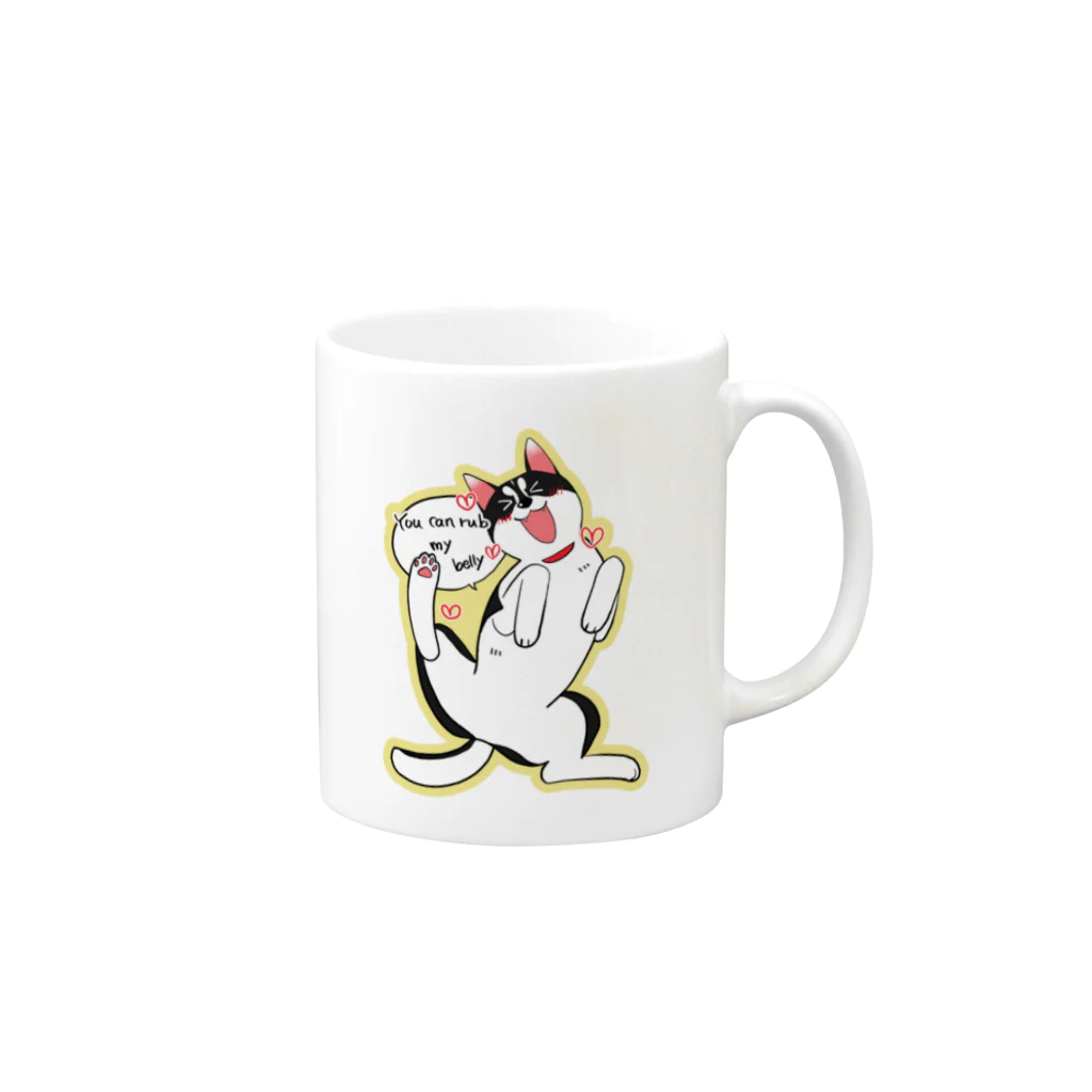 よそのよそみのリリィマグ Mug :right side of the handle