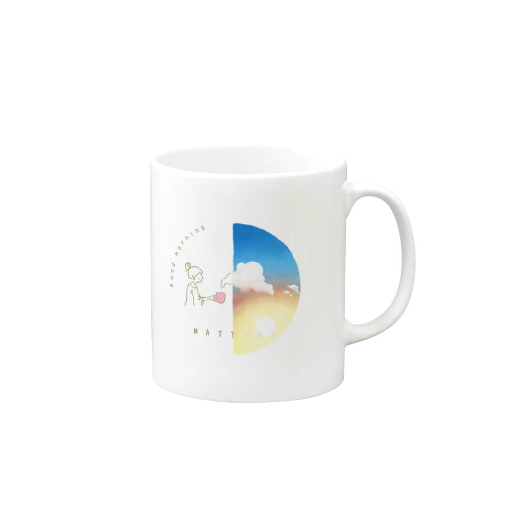 吉村卓也のおはようマグカップ Mug :right side of the handle