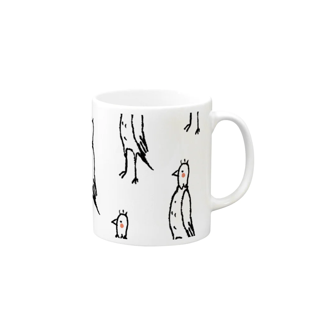 てら ねこデザイングッズのハゲタカさんマグカップ Mug :right side of the handle