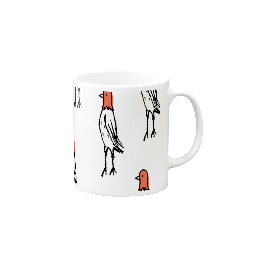 てら ねこグッズのワシさんマグカップ Mug :right side of the handle