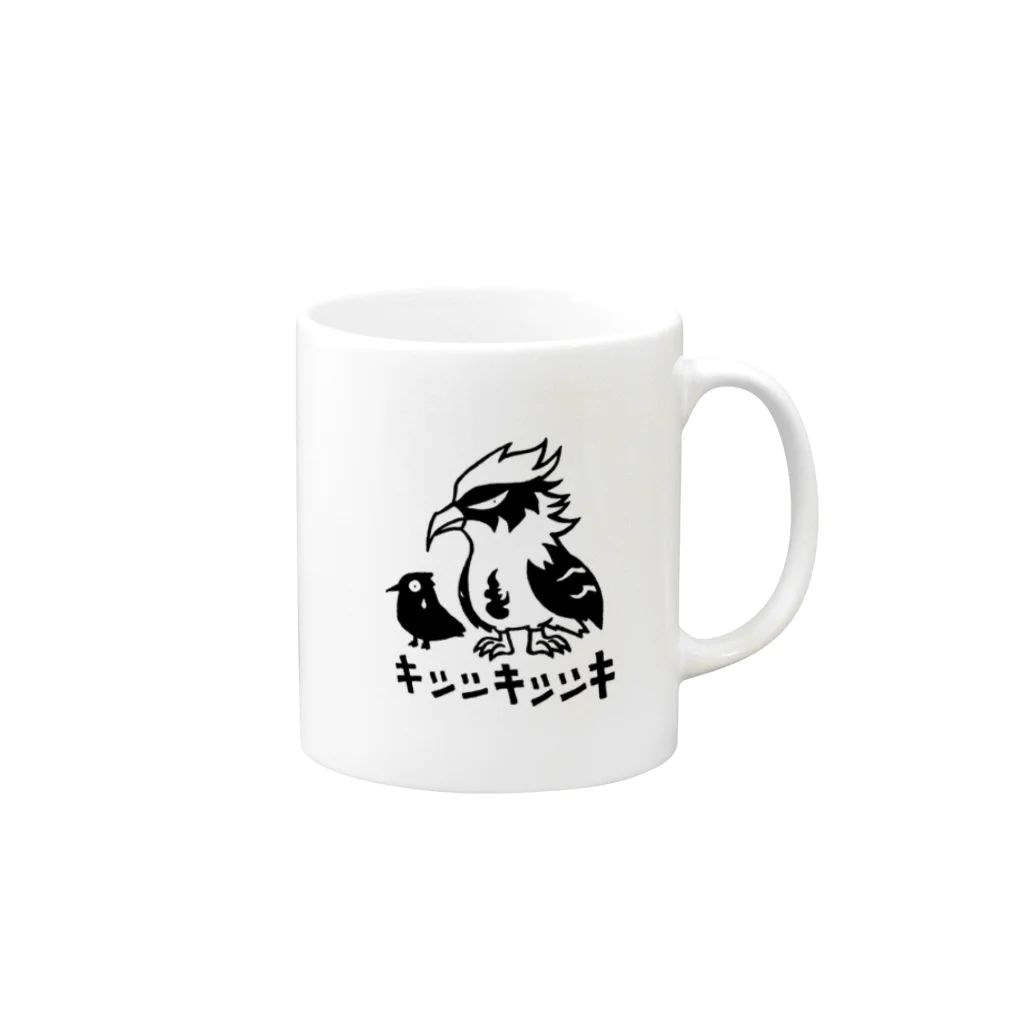 カリツォーのキツツキツツキ Mug :right side of the handle