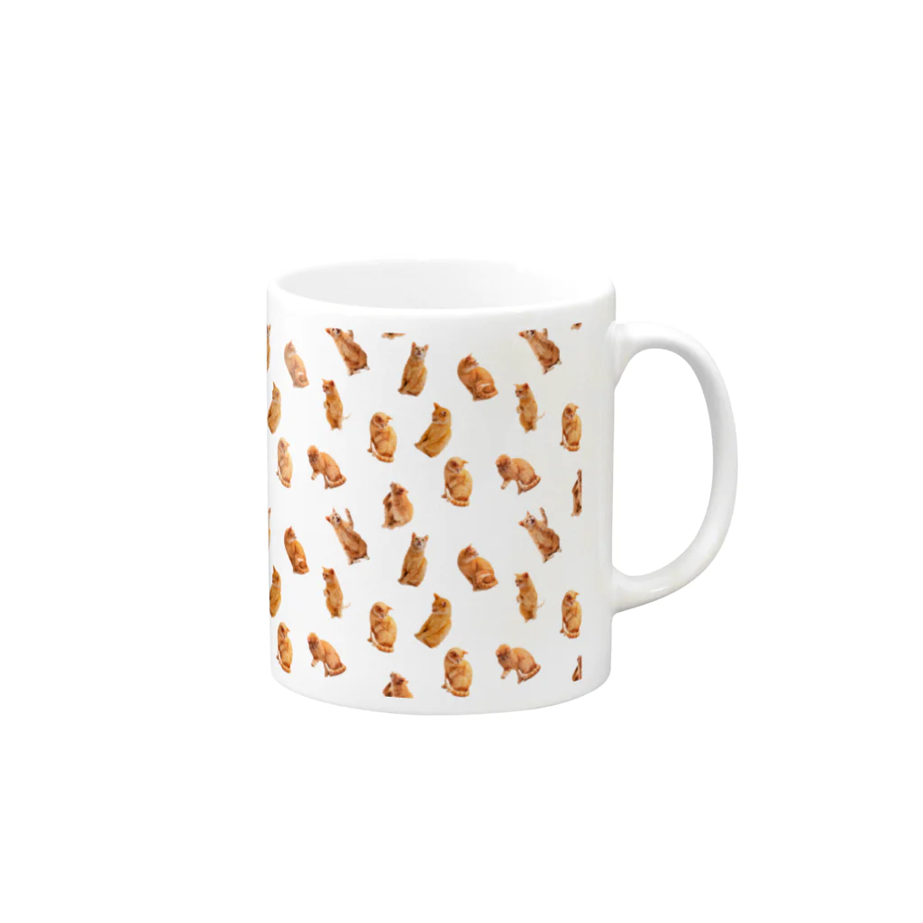 𝙈𝙊𝙈𝙊'𝙨 𝙎𝙝𝙤𝙥の猫まみれ Mug :right side of the handle