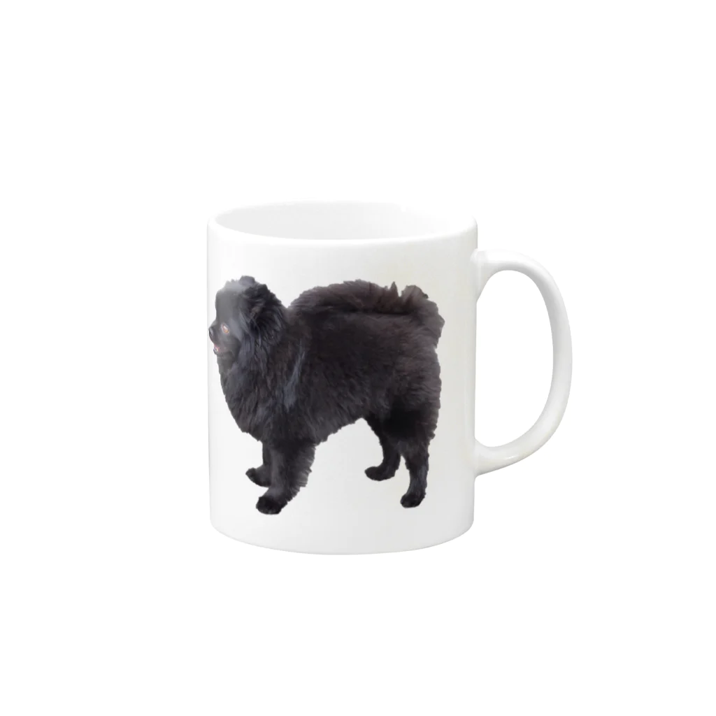 かねこまのきれいなポメラニアン Mug :right side of the handle