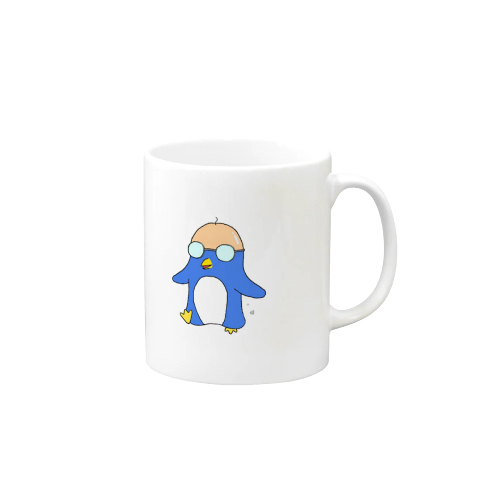 VARIETY ZONEの親父ペンギン Mug :right side of the handle