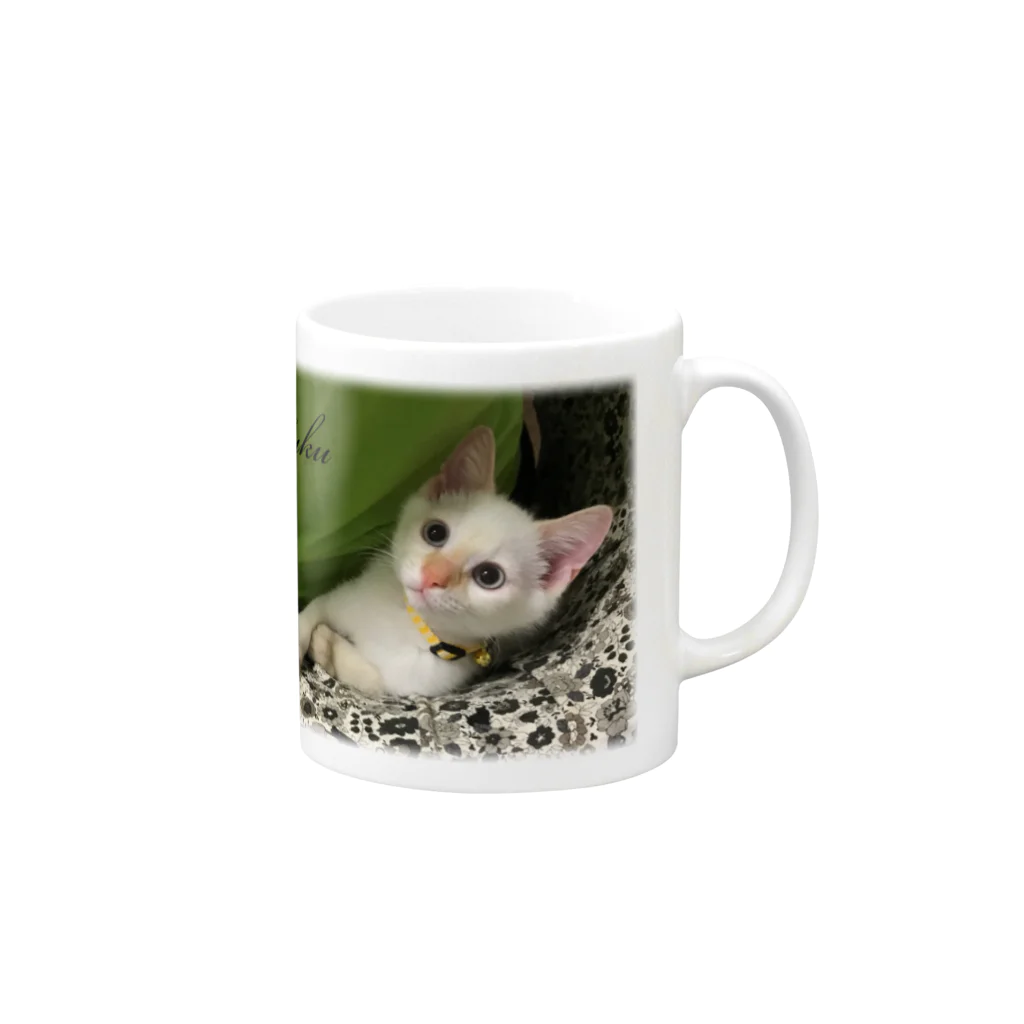 yama-onの福にゃん Mug :right side of the handle