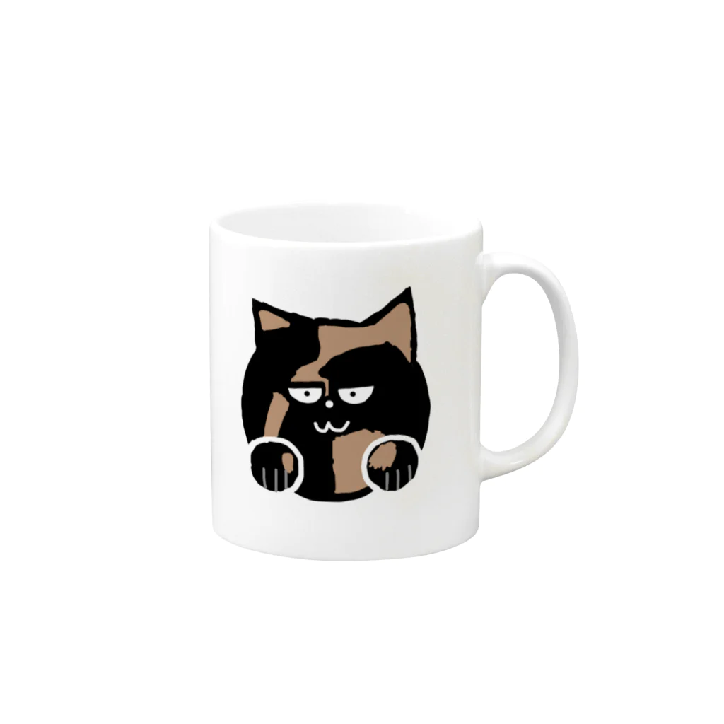 サビ猫azunekoのおうちのサビ猫のazuneko(あずねこ) Mug :right side of the handle