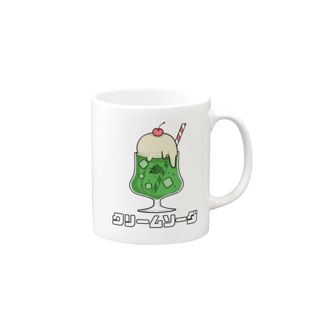 NEXT TIMEの沈むサボテン@komugi Mug :right side of the handle