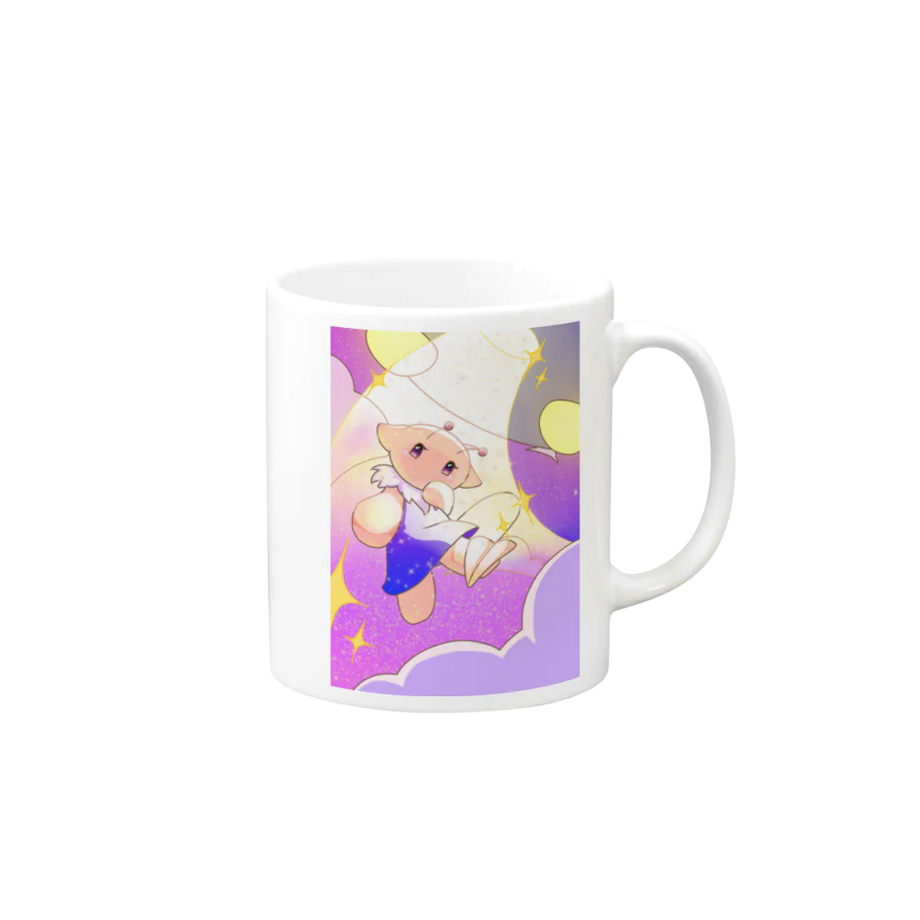 モコモコミュージアムのカコちゃん Mug :right side of the handle