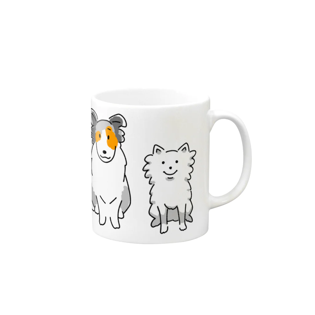 DOG STUDIOのるびんごたまんご Mug :right side of the handle