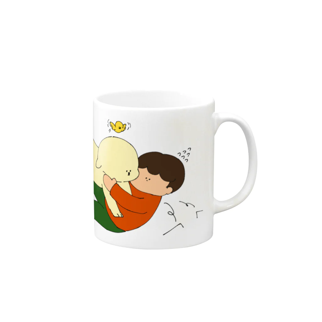 ごぼうのD.D.くんたち(ぎゅぎゅっと) Mug :right side of the handle