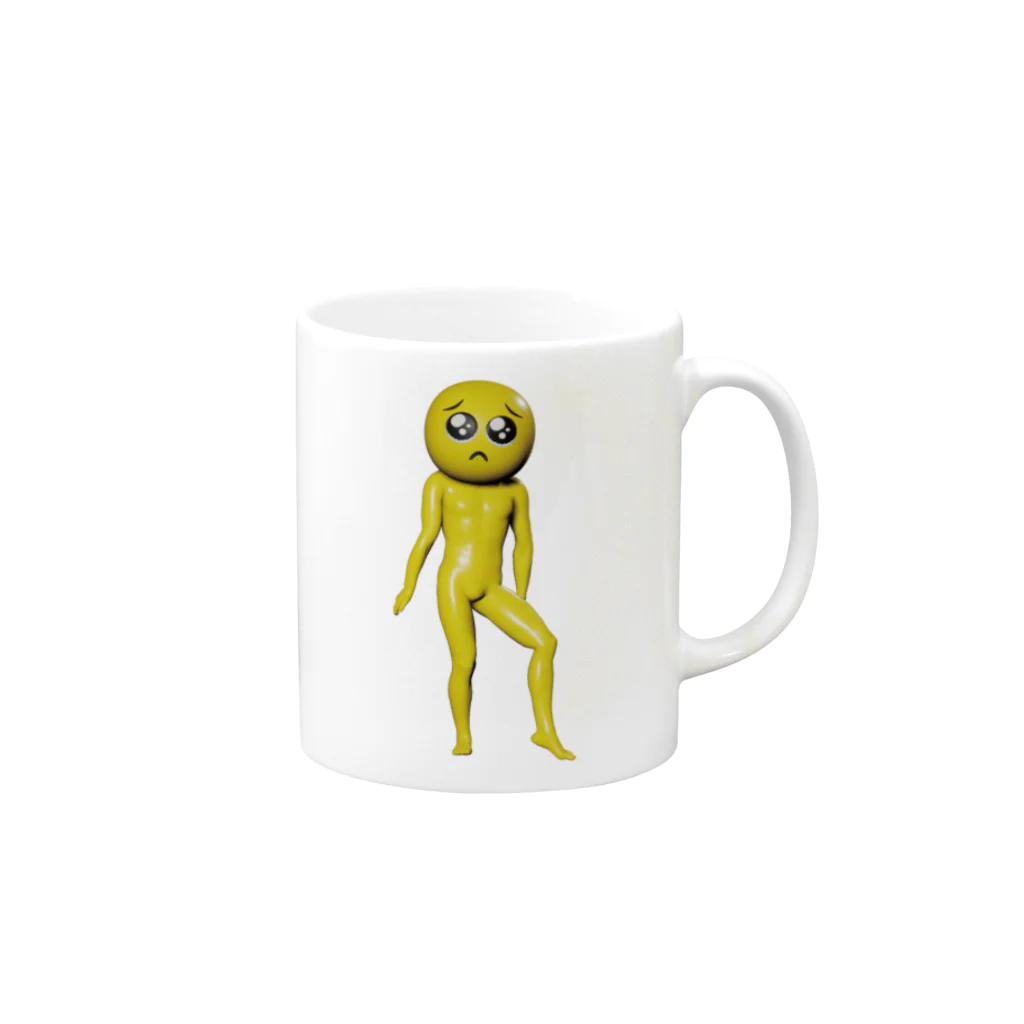 くそいサイトのオンラインショップのかわいいPIEN Mug :right side of the handle