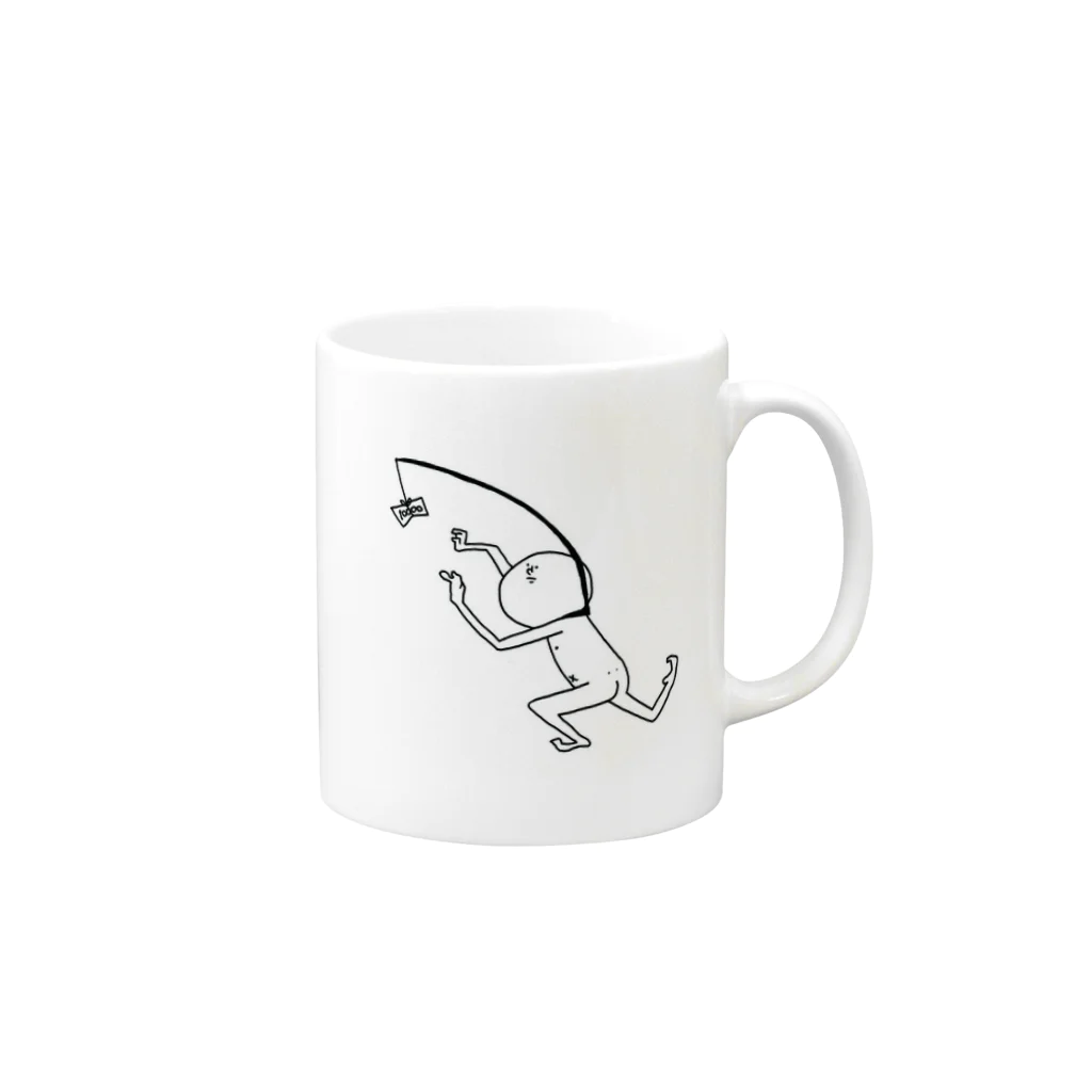 藤後のヒト Mug :right side of the handle