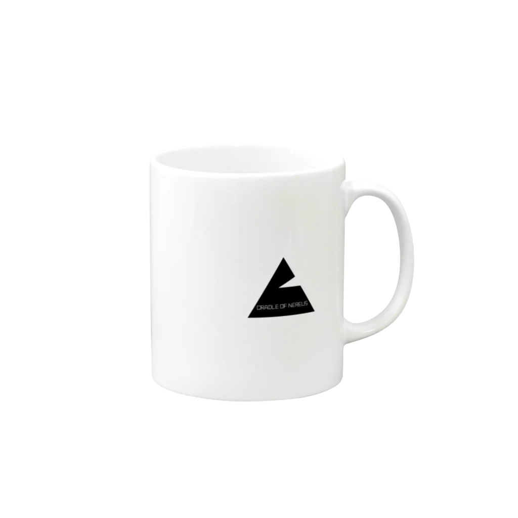 歯車インダストリー SUZURI支店のCRADLE OF NEREUS(BLACK) Mug :right side of the handle