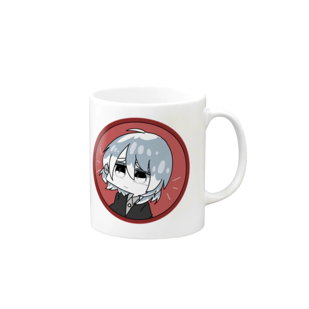 siruruhuのオリジナルキャラグッズ店の元気のない少年くん Mug :right side of the handle