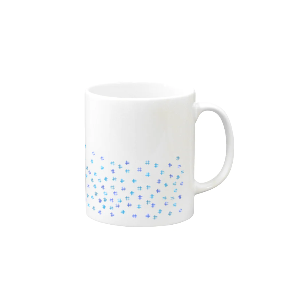 つめくさカップ店の積もる Mug :right side of the handle