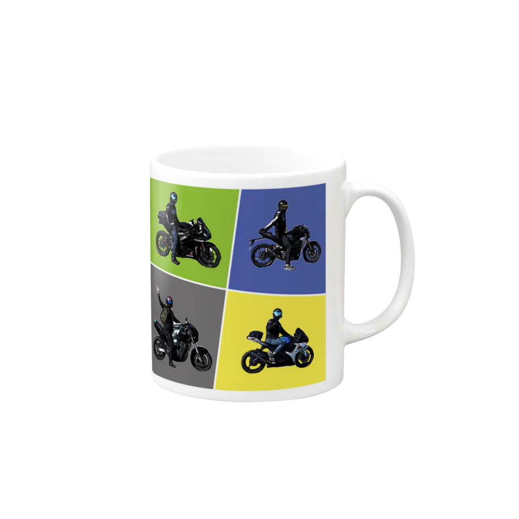 バイク部のバイク部 Mug :right side of the handle