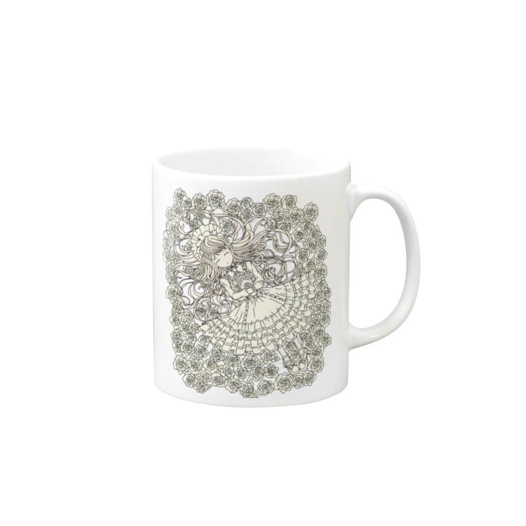 加藤 光雲の花葬 Mug :right side of the handle