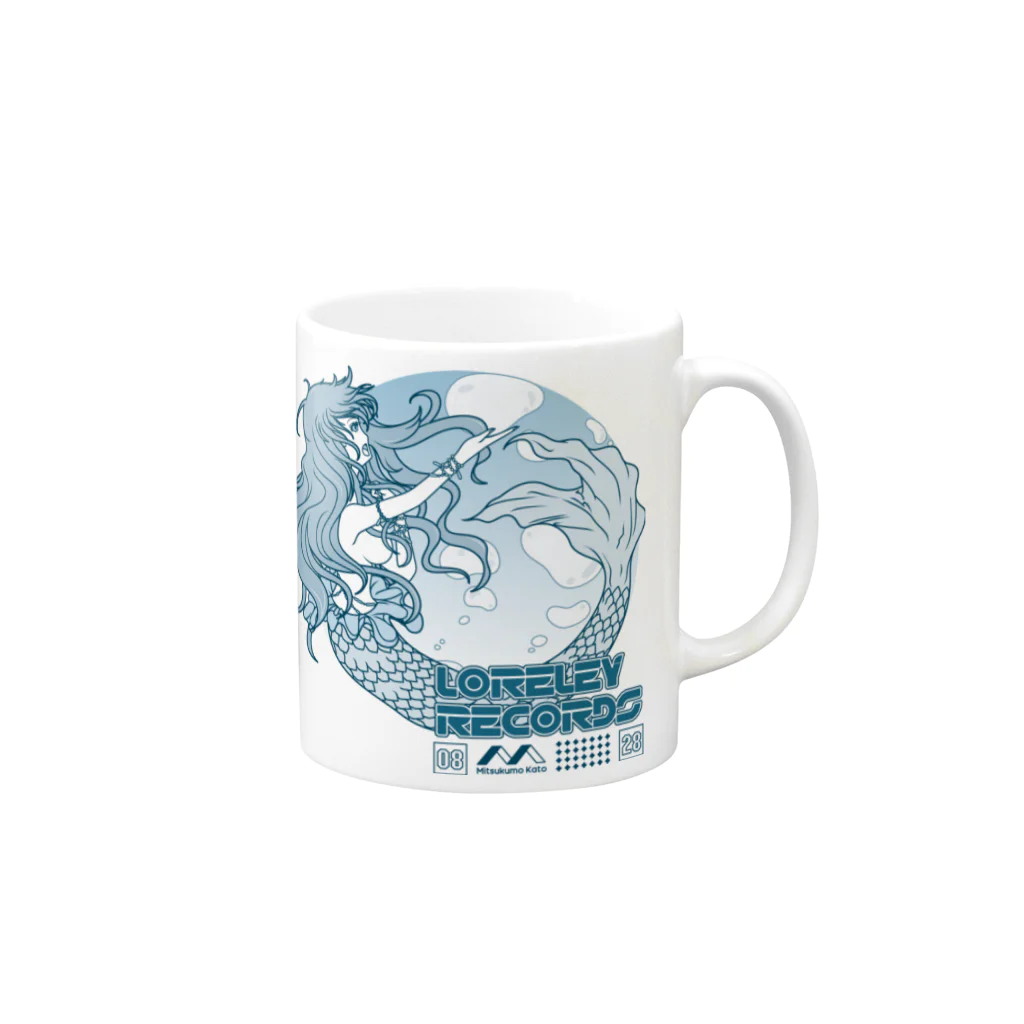 加藤 光雲のLoreley records Mug :right side of the handle