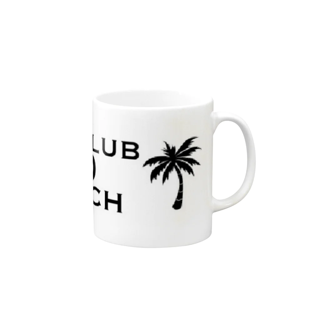 Bar Club ∞Beach ONLINE SHOPの∞Beach  パームツリーロゴ Mug :right side of the handle