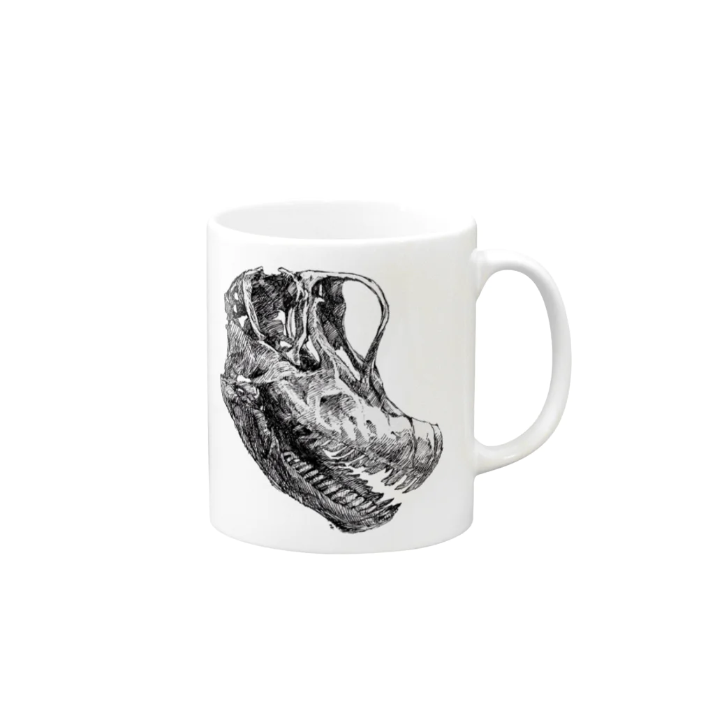 segasworksのジラファティタンの頭のお骨 Mug :right side of the handle