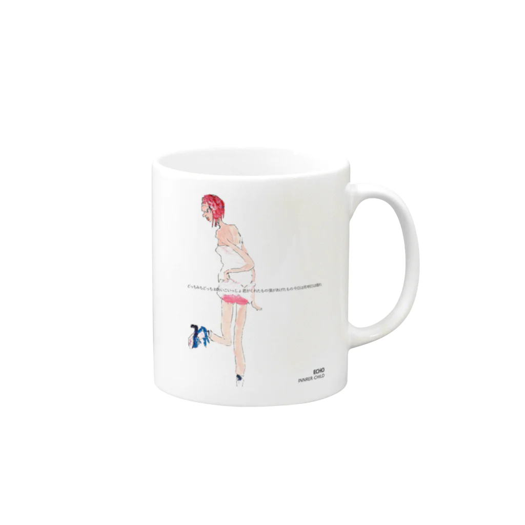 P's Inner-childのどっちみちどっち/ECHO Mug :right side of the handle