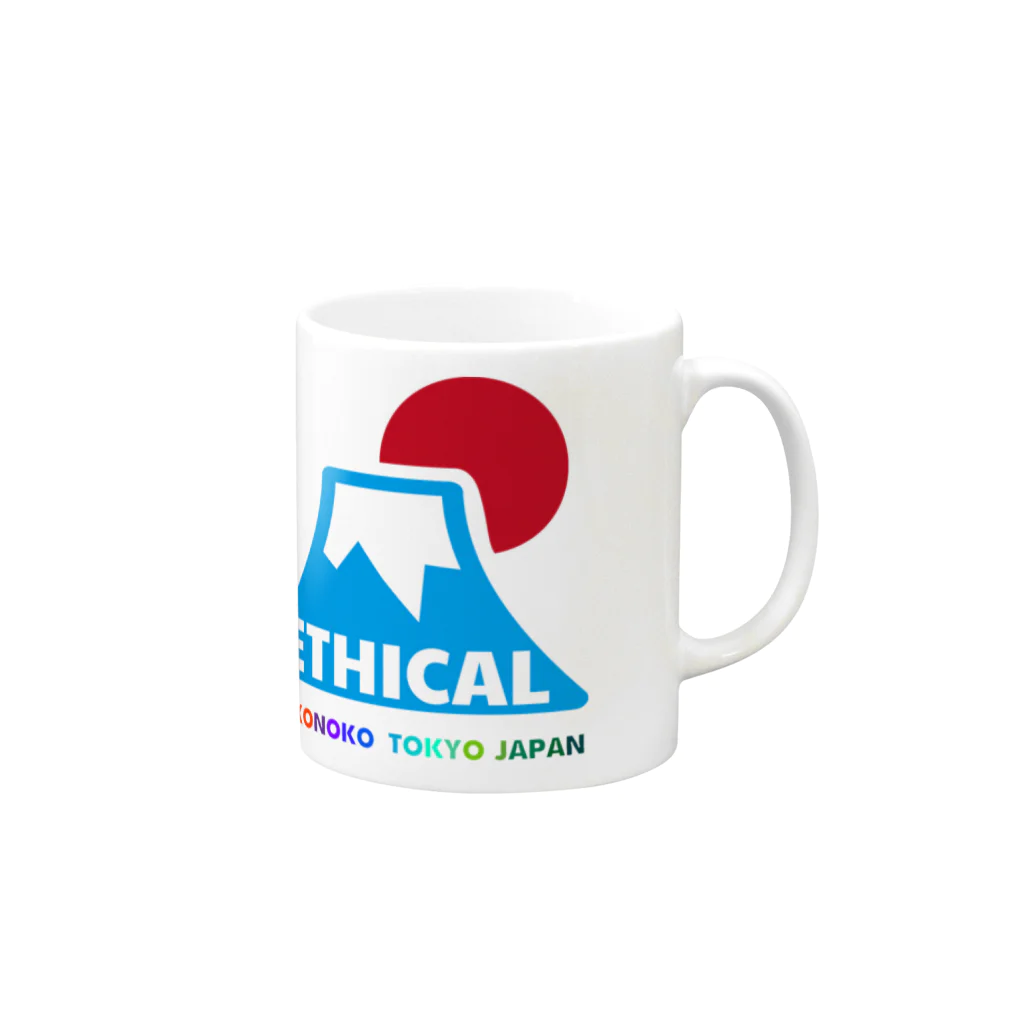 OTOKONOKOTOKYOJAPANのETHICAL マグカップの取っ手の右面