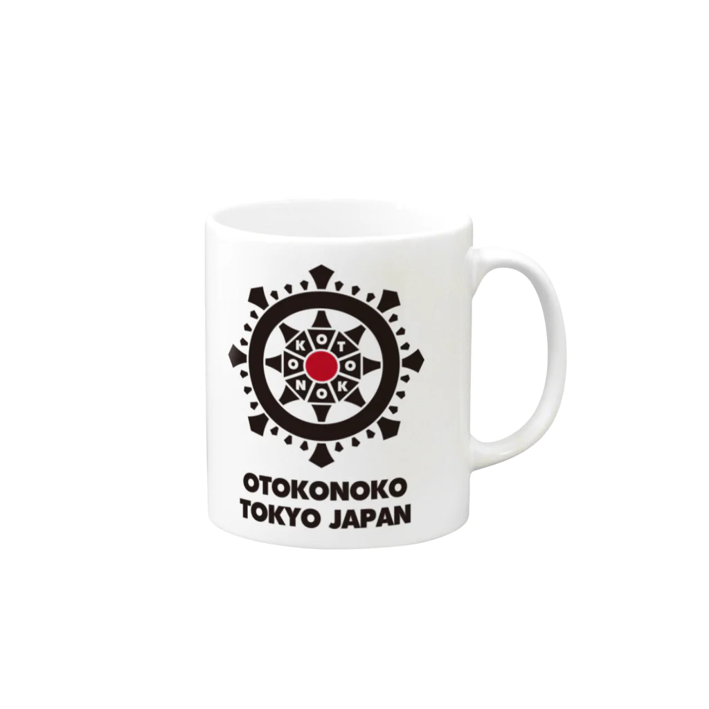 OTOKONOKOTOKYOJAPANのOTOKONOKO(八方位2) Mug :right side of the handle