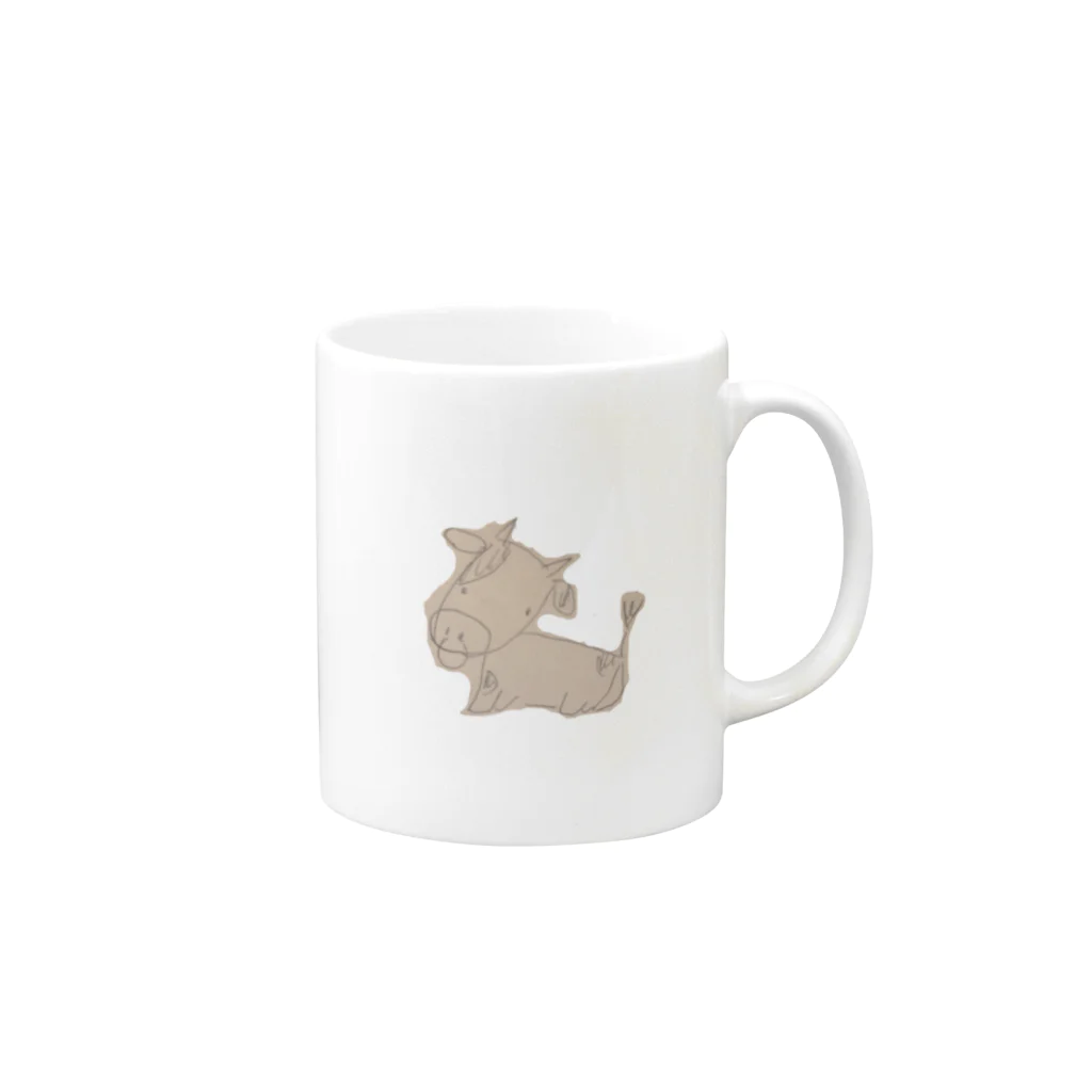 itoutomoushimasuのヘタウシ Mug :right side of the handle