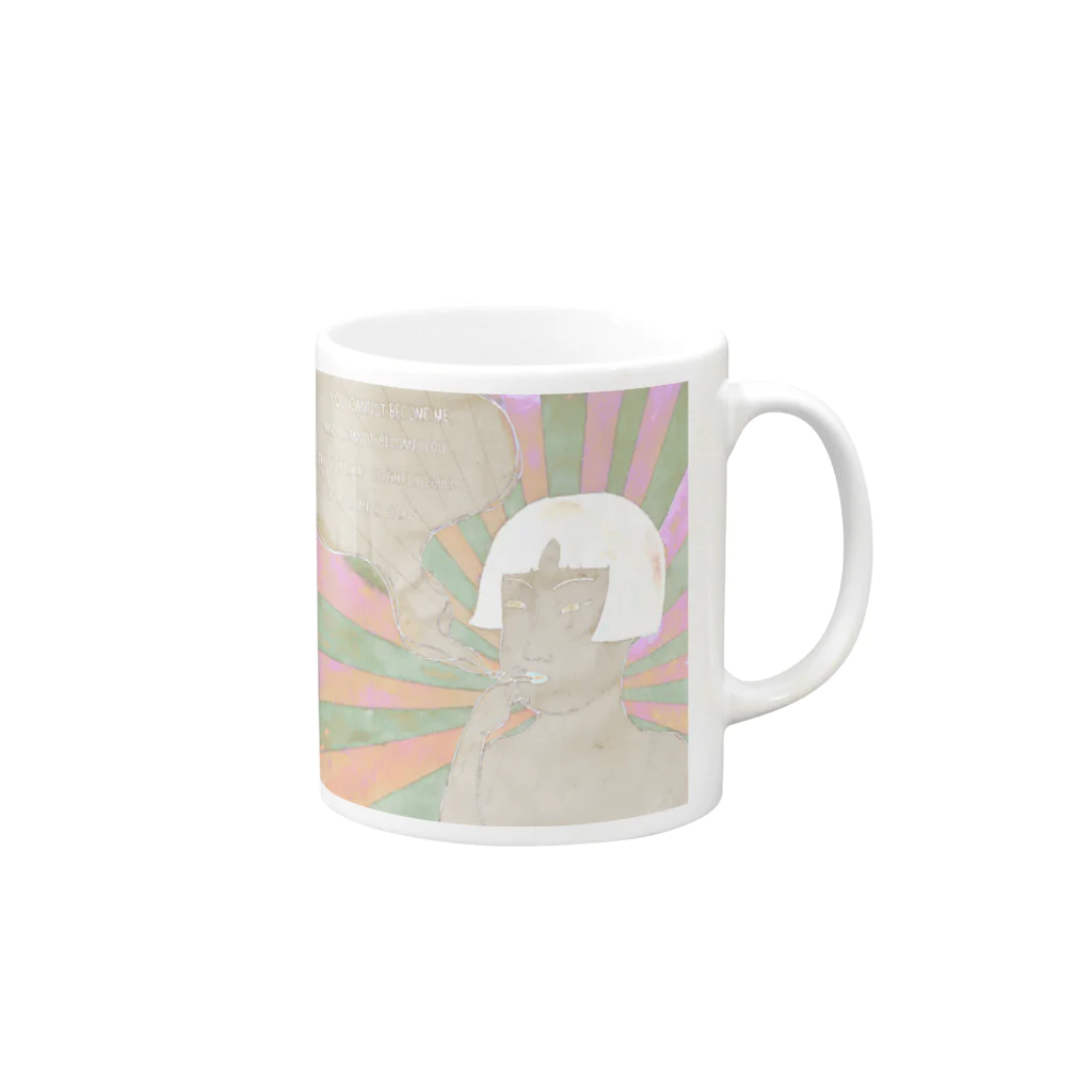 amaneのa girl Mug :right side of the handle