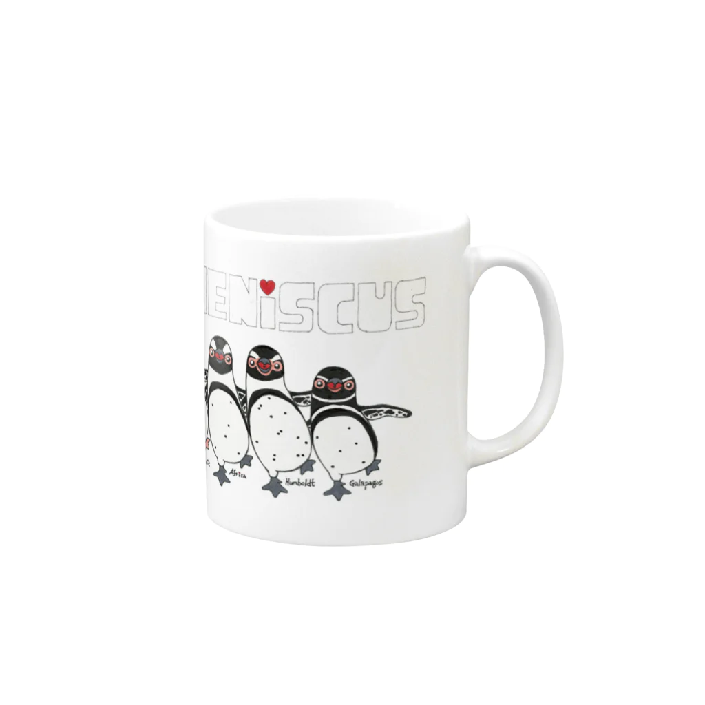 penguininkoのSpheniscus Quartet Mug :right side of the handle