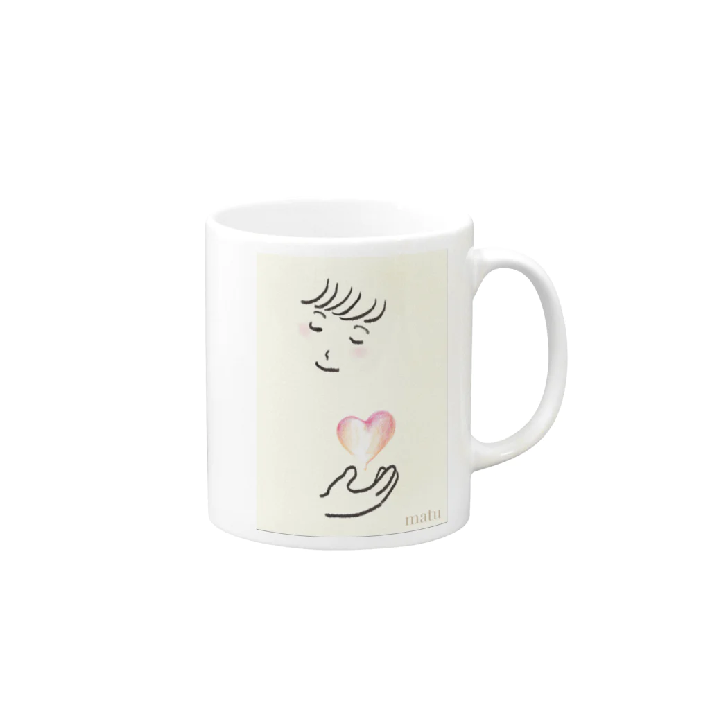 COLOR POWER ARTのこころ Mug :right side of the handle