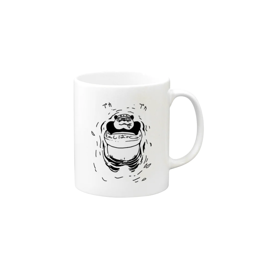 THORES柴本(トーレスしばもと) THORES Shibamotoの睡魔(スイマー)がやって来る Mug :right side of the handle