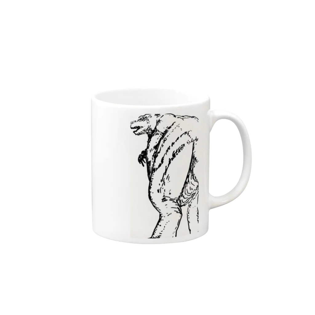 gentianの恐竜さん Mug :right side of the handle