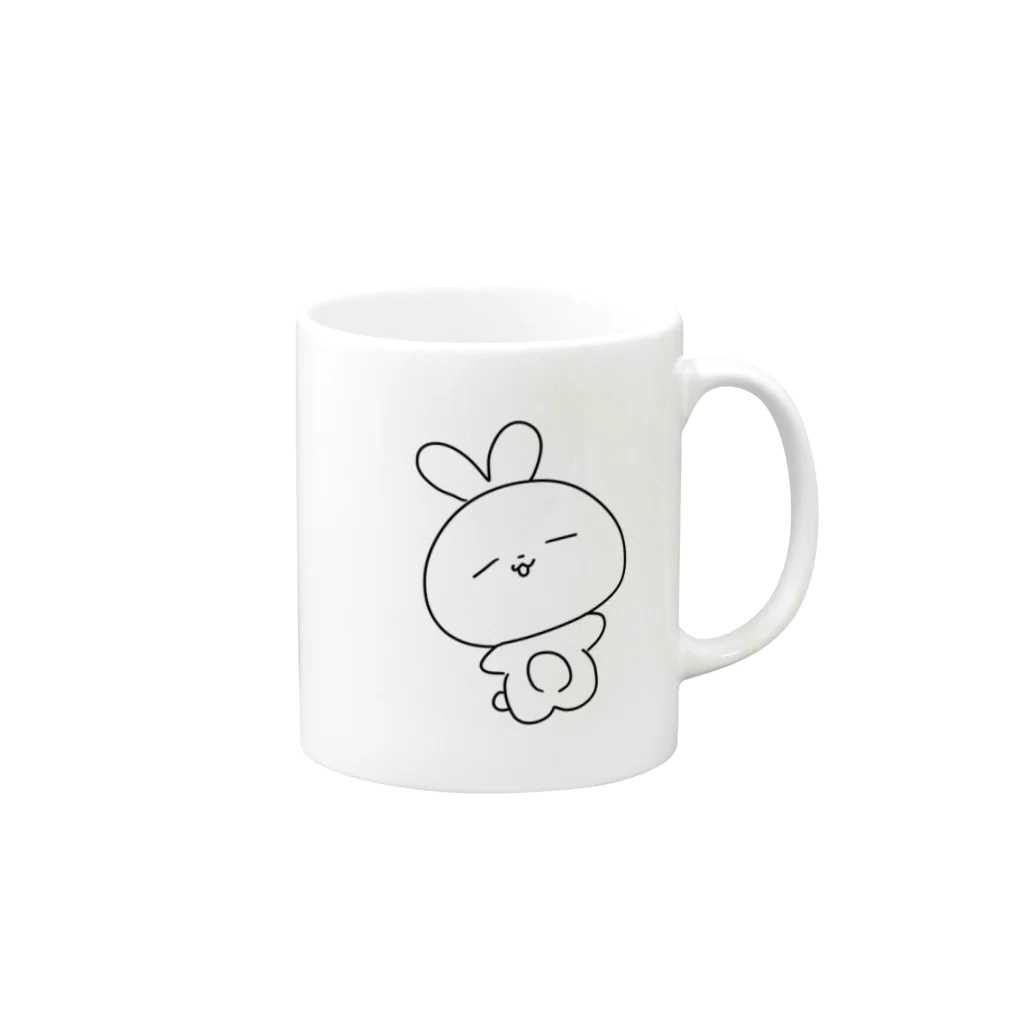 どせいくん。のうさぎのみにぽん（のんびり） マグカップの取っ手の右面