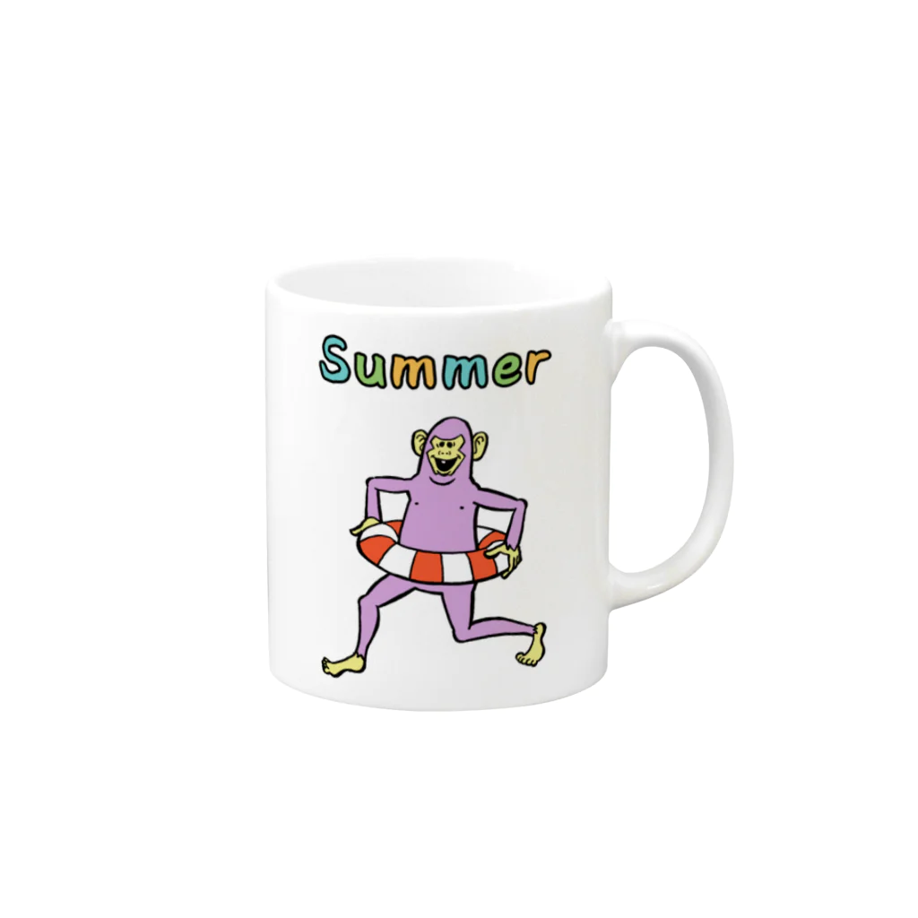 chimpanのSummer chimpan Mug :right side of the handle