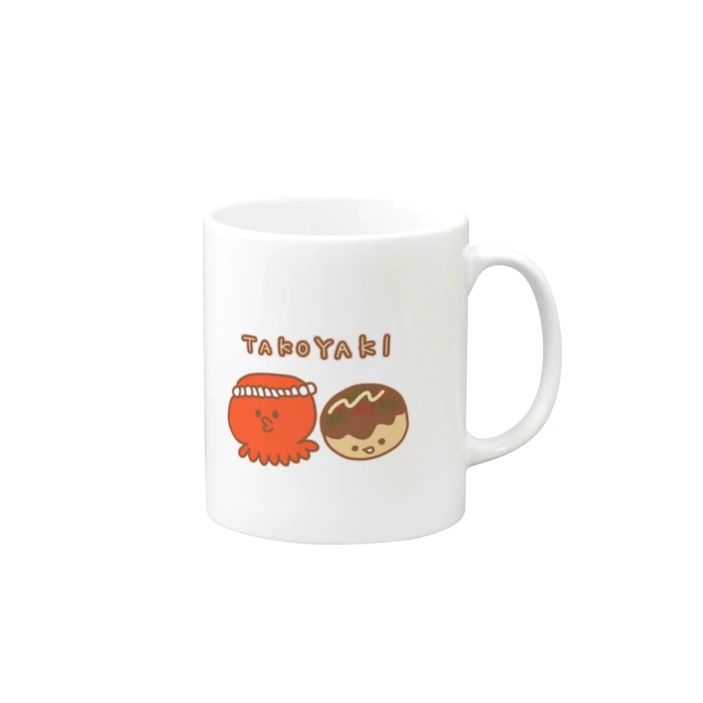 もものはな屋のTAKOYAKI Mug :right side of the handle