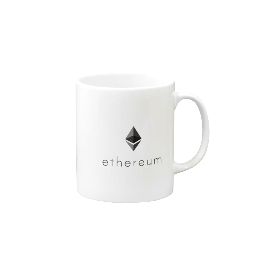 CryptcurrencyMiningのethereumグッズ Mug :right side of the handle