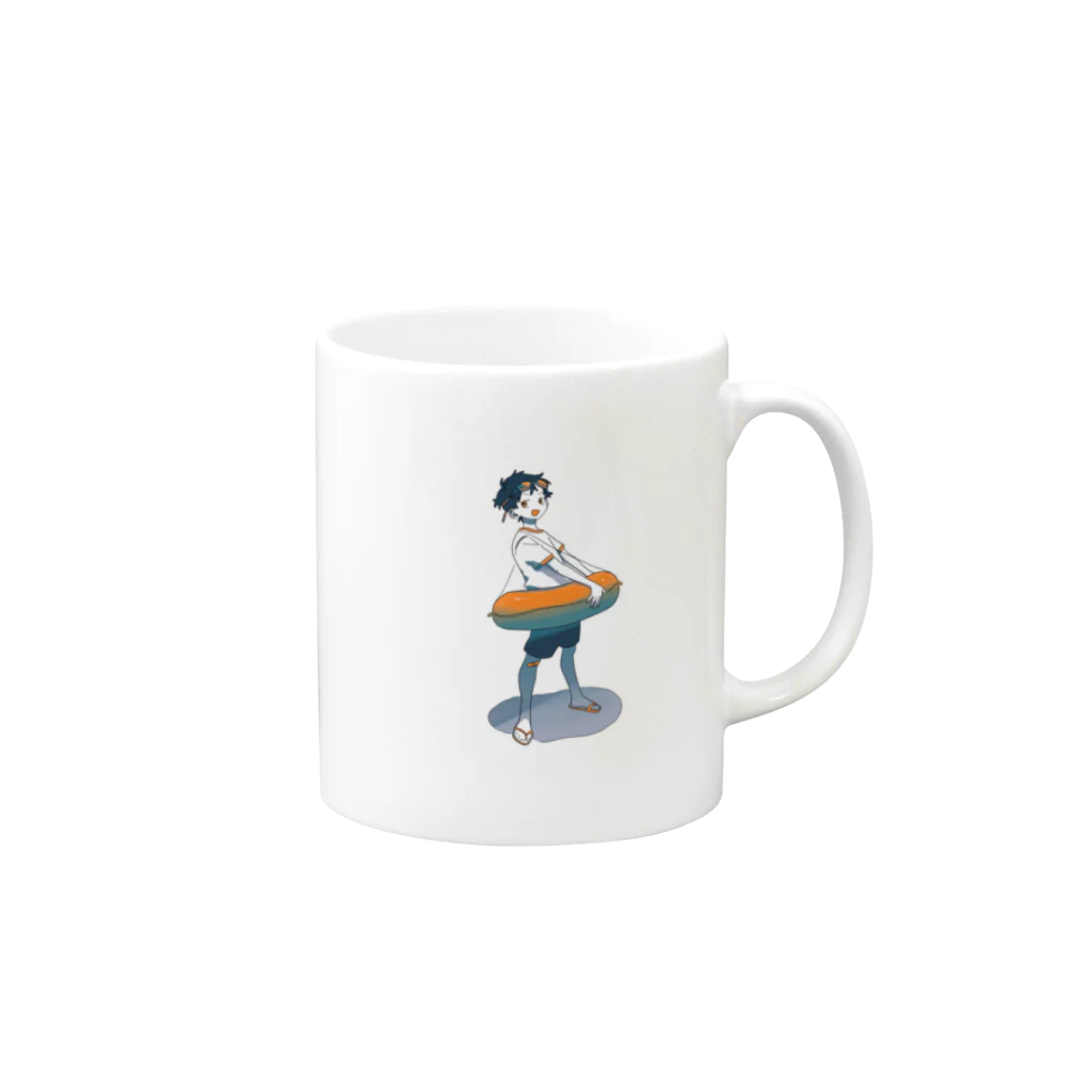 orangeのなつ少年 Mug :right side of the handle