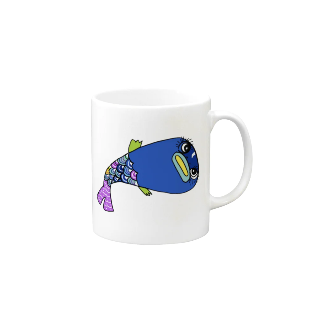 魚好きあつまれ！#かまととちゃん　#かまぼこママのさかなさかなかな Mug :right side of the handle