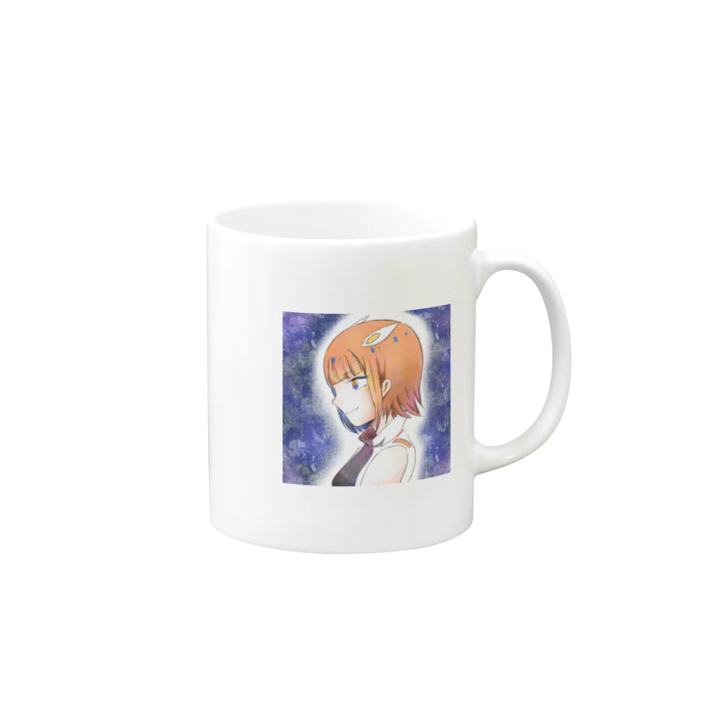 宇チュウ∅Store✩.*のハゼ馳せる果てるまで女の子　同人グッズ Mug :right side of the handle