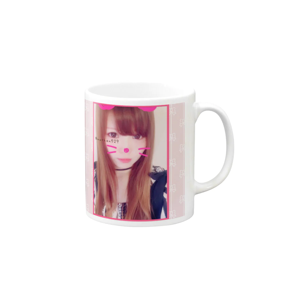 ---McHaN---ʕ⑅•ᴥ•⑅ʔ♪のむーちゃん Mug :right side of the handle