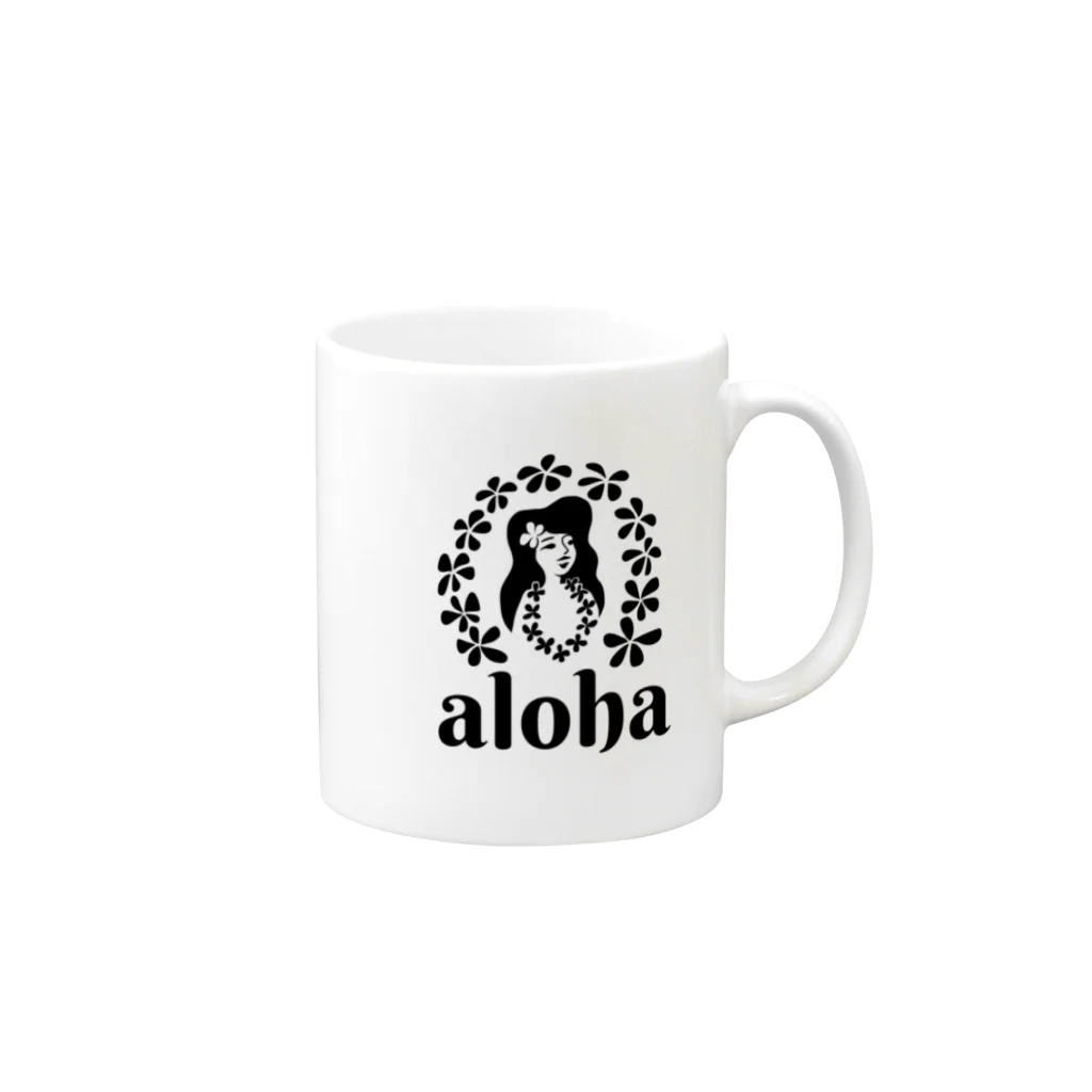 チノサーフアートのAloha girl マグカップの取っ手の右面