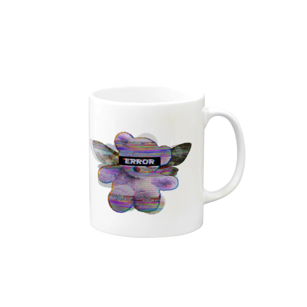 ねこやなぎのHacker Bear Mug :right side of the handle