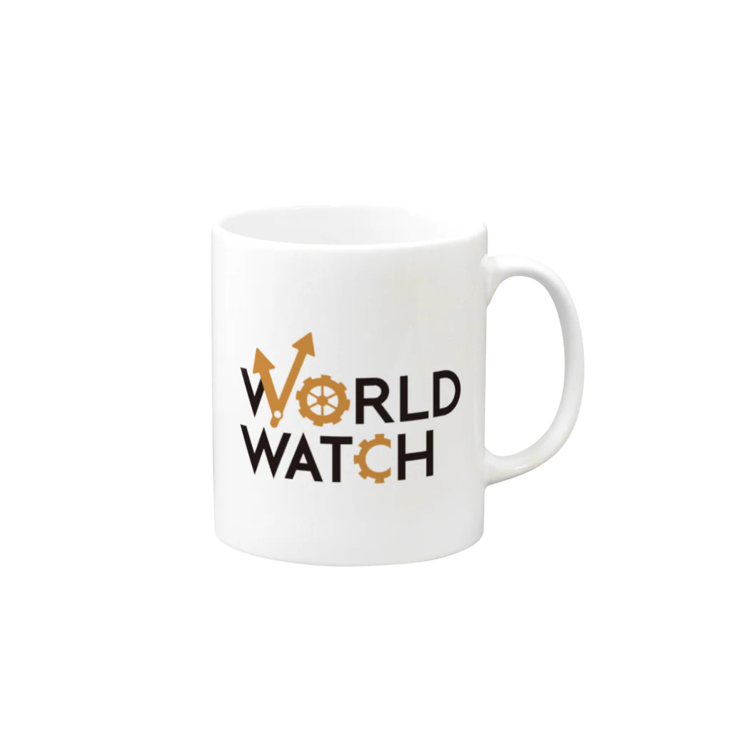 WORLD WATCH OFFICIAL GOODS SHOPのWORLD WATCH マグカップの取っ手の右面